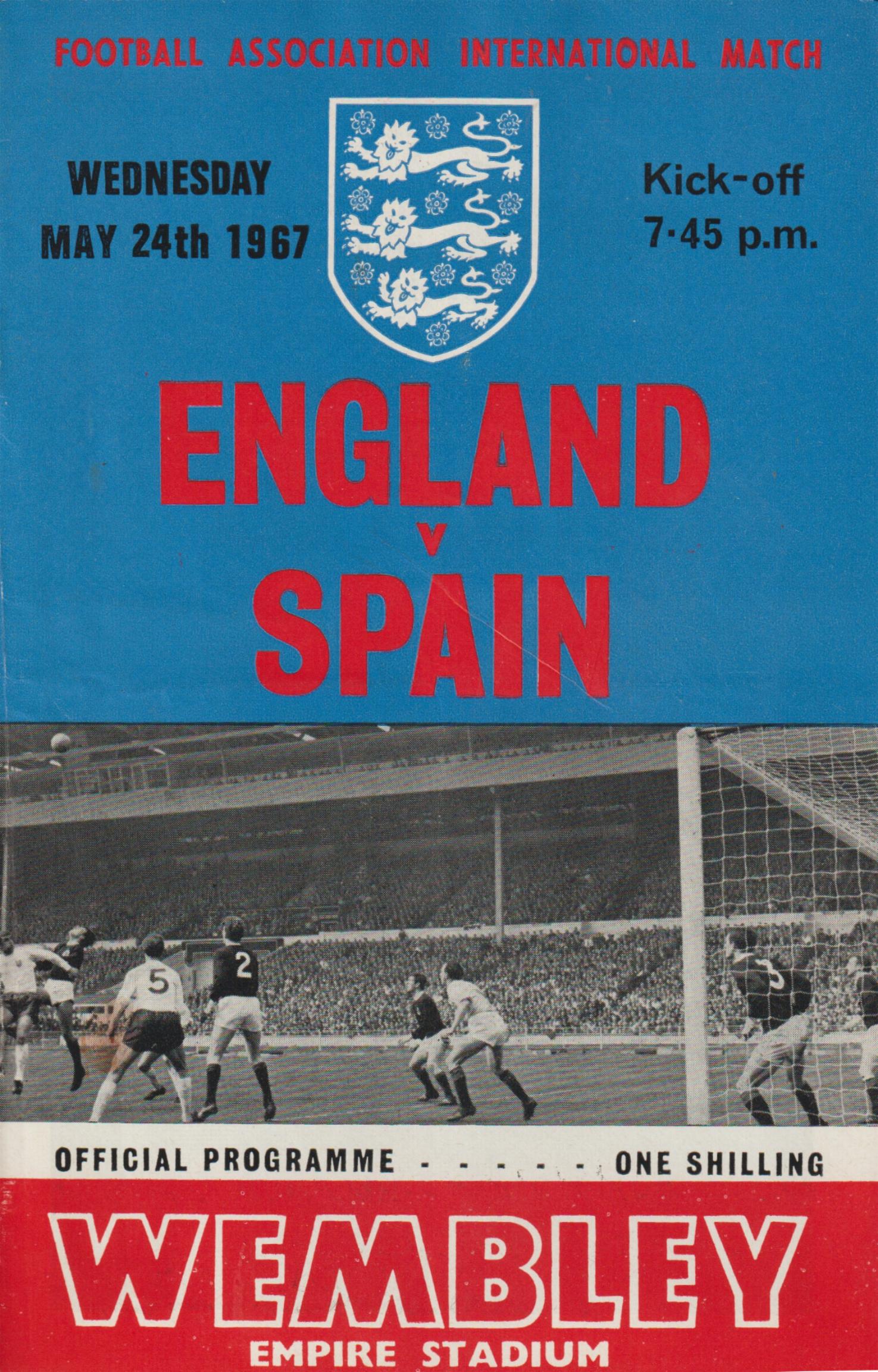 1967 - ENGLAND v SPAIN